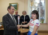 В ЧГПУ состоялось чествование чемпионки мира по вольной борьбе среди студентов Вероники Чумиковой