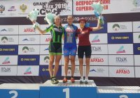 Olga Terentyeva, the winner of the Grand Prix NCRC International Mountain Biking Competition Olga Terentyeva, the winner of the Grand Prix NCRC International Mountain Biking Competition
