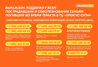 Помощь семьям погибших, семьям пострадавших и пострадавшим при теракте в «Крокус Сити Холл»